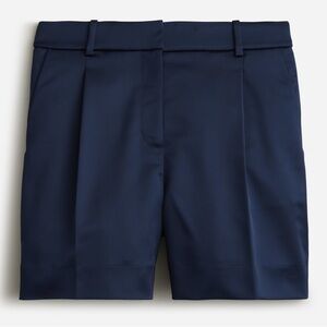 J Crew Pleated Suit Short in Tailored Satin